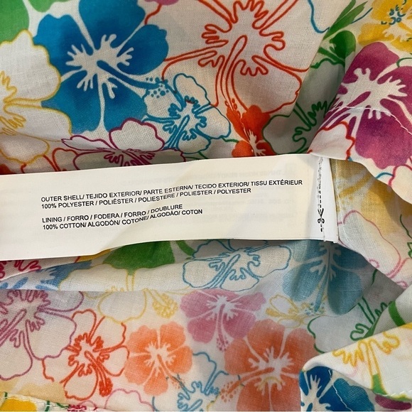 Mochi Dress Women Small Floral Red Blue Yellow Smocked Flare Sleeve Off Shoulder - Picture 12 of 16